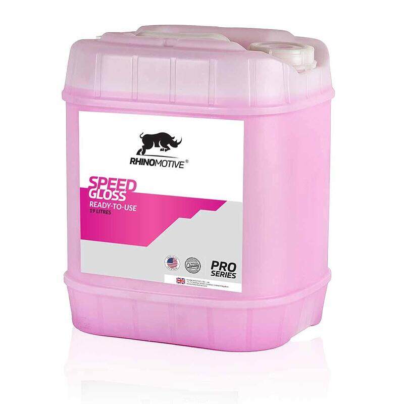 

RHINOMOTIVE - Automotive Speed Gloss Quickly and easily removes light dust and contaminants 19 L Made in USA