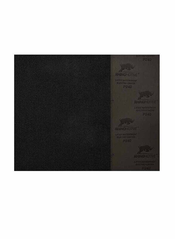 

Rhinomotive Waterproof Paper for Wet or Dry Sanding Conditions, Black