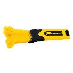 RHINOMOTIVE - Lug Nut Brush composed of two separate brushes into one 19CM Yellow