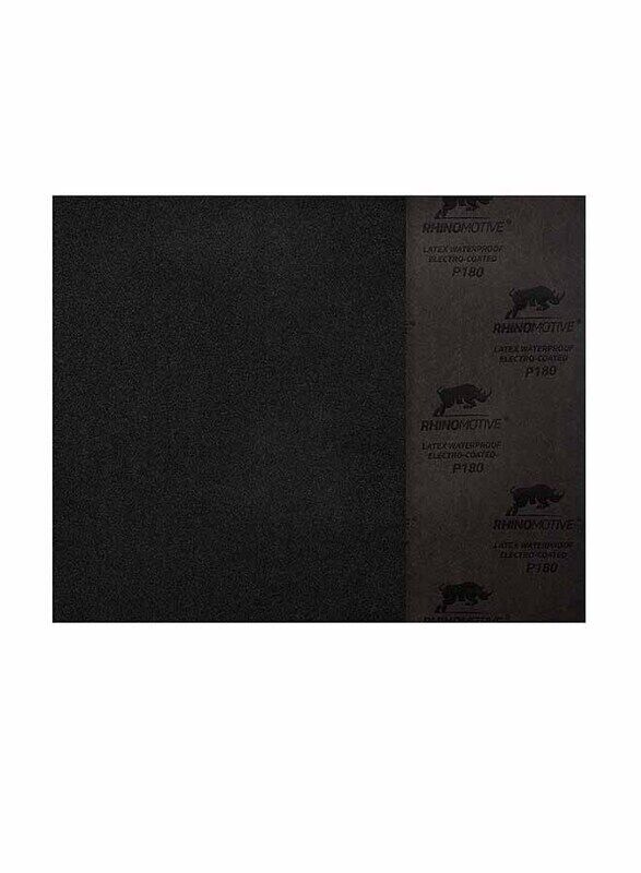

Rhinomotive Waterproof Paper for Wet or Dry Sanding Conditions, Black