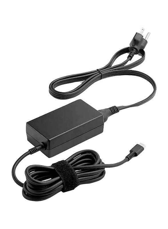 

HP 65W USB-C LC Power Adapter with UK Power Cable for HP Laptop, 1P3K6AA, Black