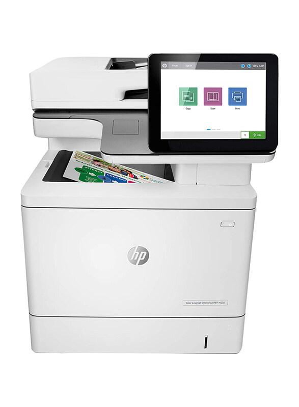 

HP LaserJet Enterprise MFP M578dn Color Laser All-in-One Printer, 7ZU85A, White