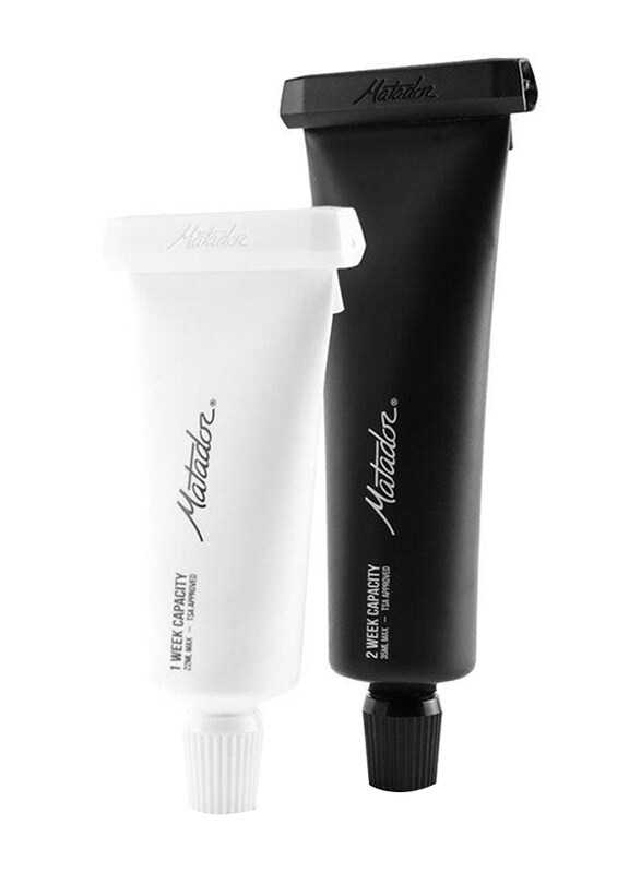 

Matador 2-Piece Refillable Toothpaste Tubes, Black/White