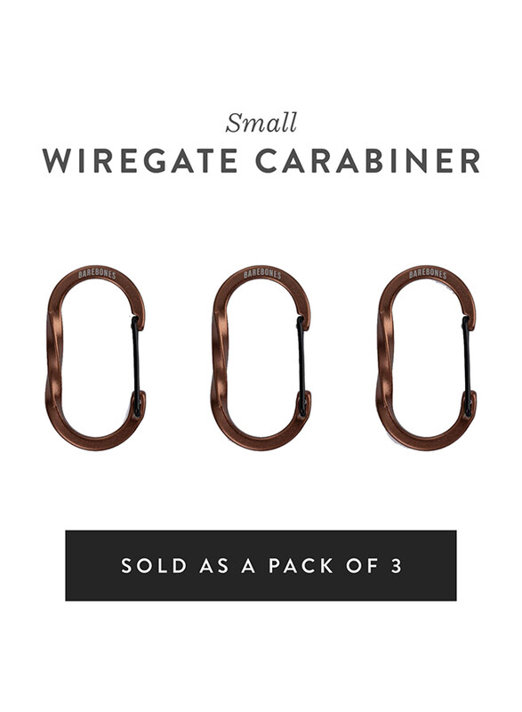 

Barebones Wiregate Carabiner, Small, 3 Piece, Gunmetal