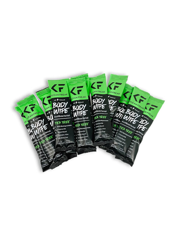 

Klean Freak Tea Tree Body Wet Wipes, 12 Pieces