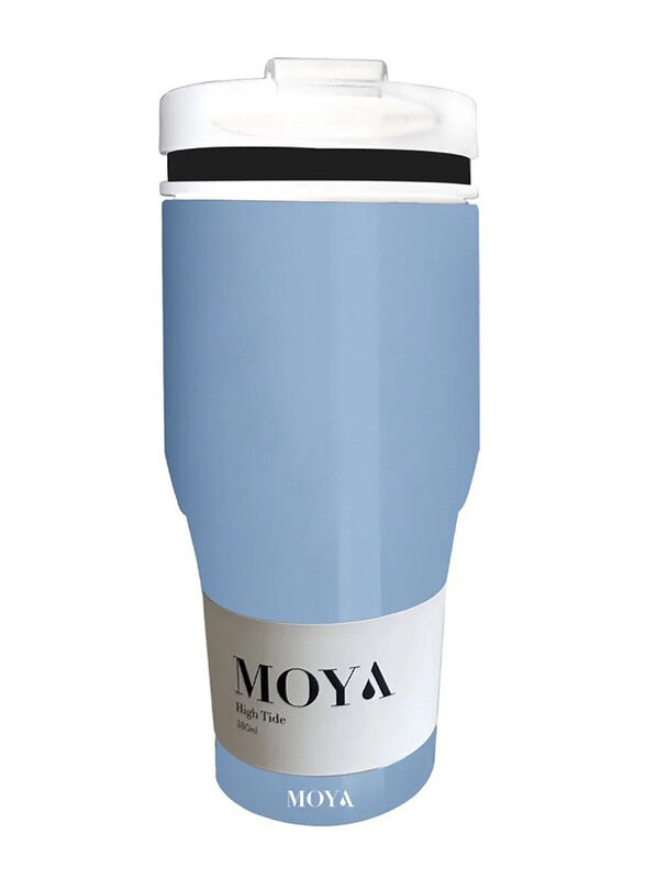 

Moya 380ml High Tide Travel Coffee Mug, Black/Powder Blue