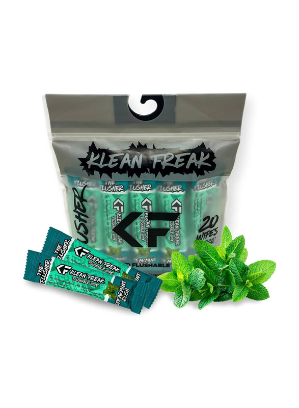 

Klean Freak The Spearmint Rush Flusher Body Wipe, 20 Pieces