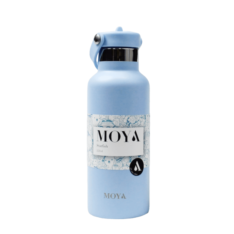 Moya "Starfish" 500ml Insulated Sustainable Water Bottle Powder Blue