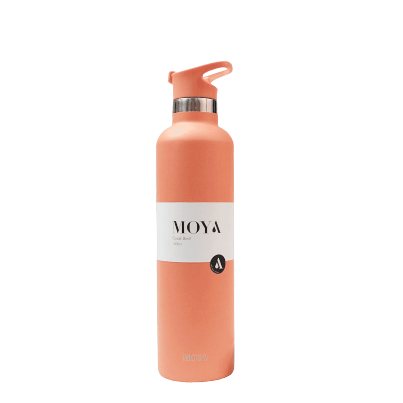 Moya "Coral Reef" 1L Insulated Sustainable Water Bottle Coral