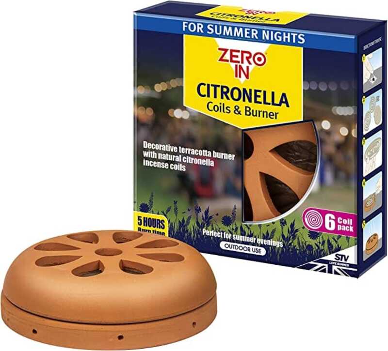 Citronella Burner and 6 Pack Coils