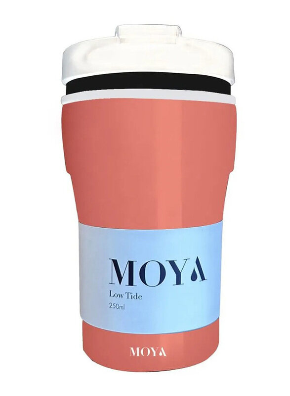 

Moya 250ml Low Tide Travel Coffee Mug, Black/Coral