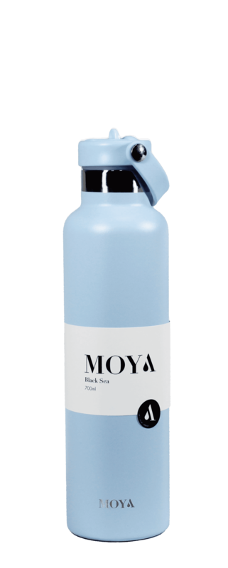 

Moya "Black Sea" 700ml Insulated Sustainable Water Bottle Powder Blue