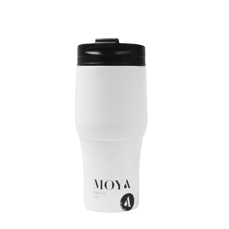 Moya 380ml High Tide Travel Coffee Mug, Black/White