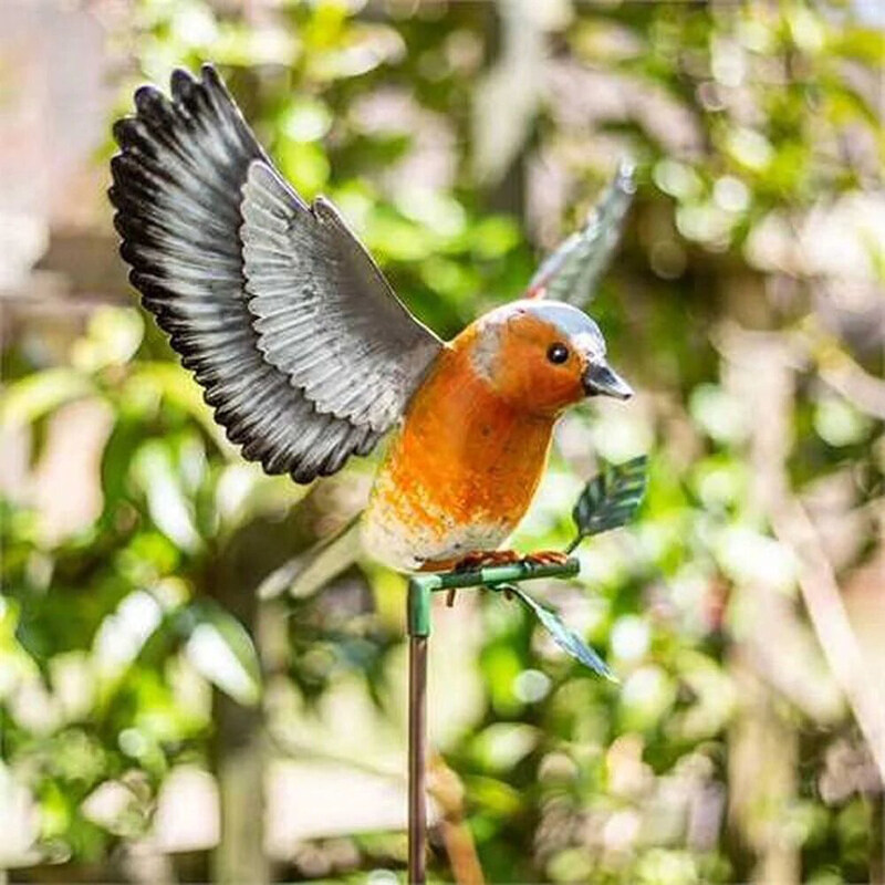 

La Hacienda Metal Inquisitive Chaffinch Stake, Multicolour