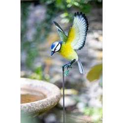 La Hacienda Metal Inquisitive Blue Tit, Multicolour