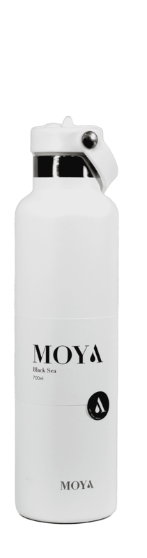 Moya "Black Sea"  700ml Insulated Sustainable Water Bottle White