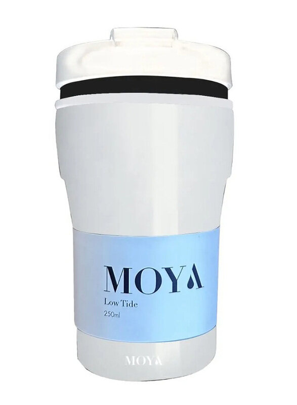 

Moya 250ml Low Tide Travel Coffee Mug, Black/White