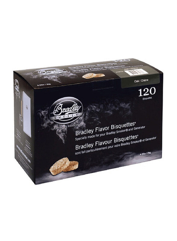 

Bradley Smoker Oak Bisquettes, 120 Pieces, Brown