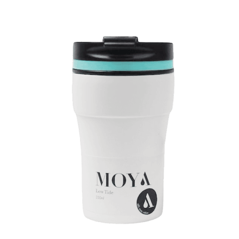 Moya 250ml Low Tide Travel Coffee Mug, Blue/White