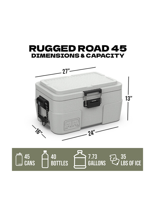 

Rugged Road 45 Can Cooler, One Size, Polar White