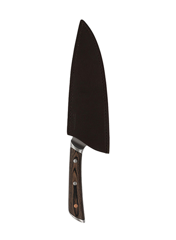 Barebones No.8 Chef Knife, Brown/Silver