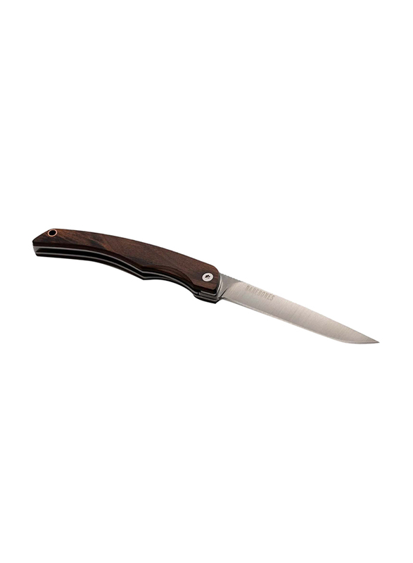 Barebones Solo Folding Knife, Brown/Silver