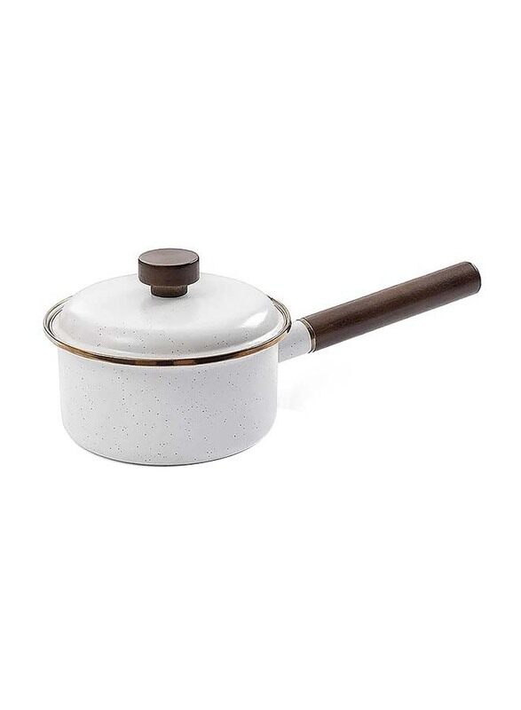 

Barebones Enamel Saucepan, White
