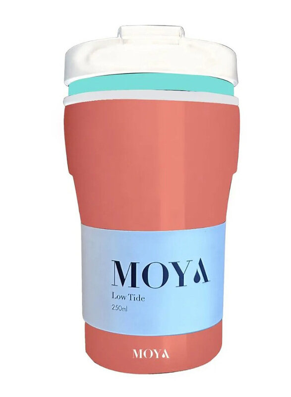 

Moya 250ml Low Tide Travel Coffee Mug, Blue/Coral