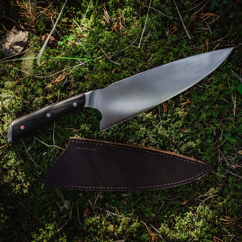 Barebones No.8 Chef Knife, Brown/Silver