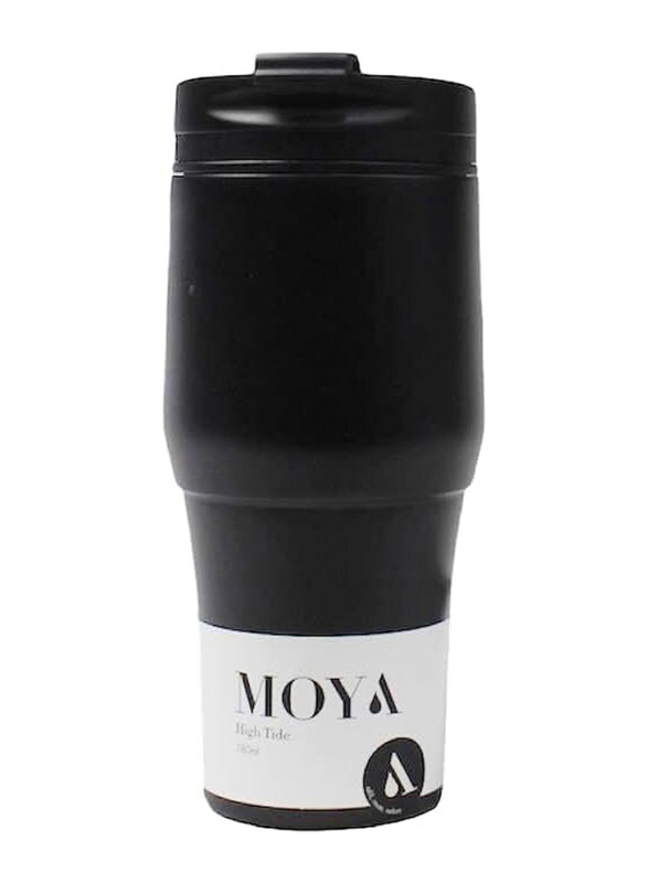 Moya 380ml "High Tide" Travel Coffee Mug, Black/Black