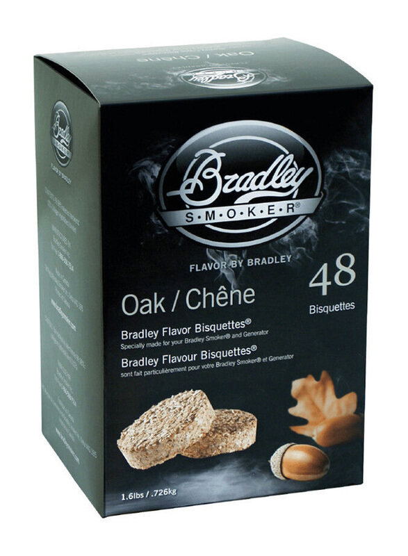 

Bradley Smoker Oak Bisquettes, 48 Pieces, Brown