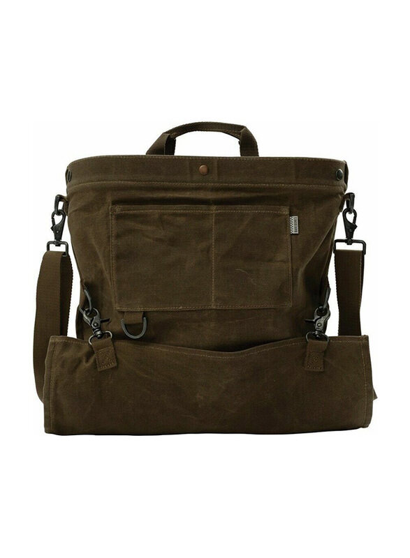 

Barebones Waxed Canvas Gathering Bag, Dark Khaki