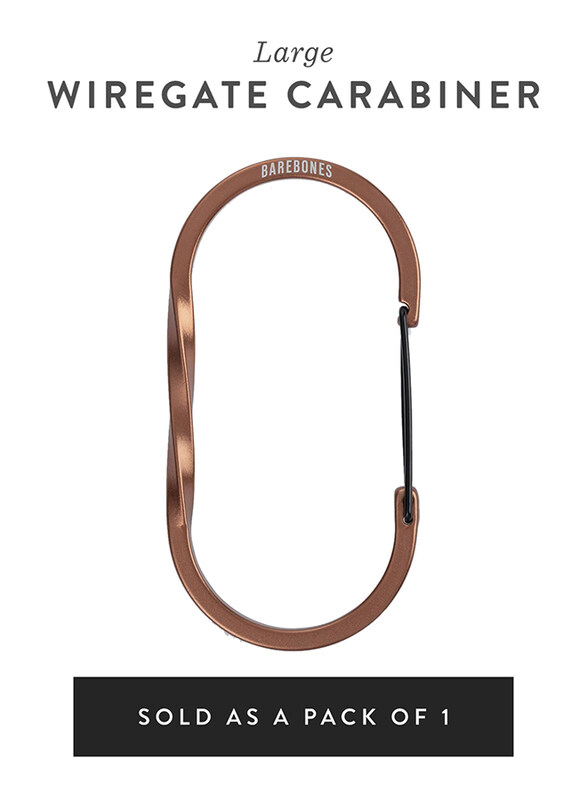 

Barebones Wiregate Carabiner, Medium, 2 Piece, Gold