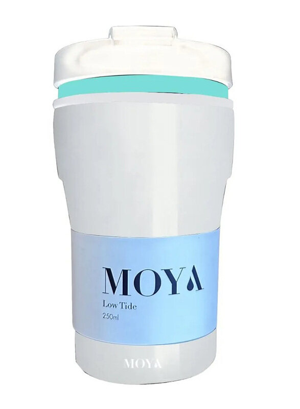 

Moya 250ml Low Tide Travel Coffee Mug, Blue/White