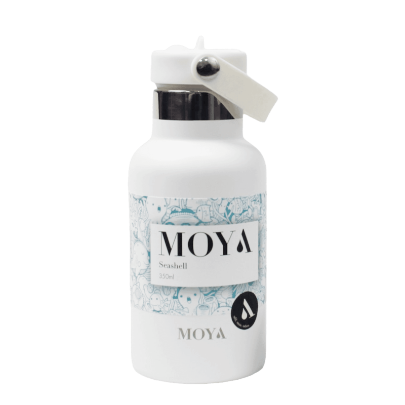 Moya"Seashell" 350ml Insulated Sustainable Water Bottle White