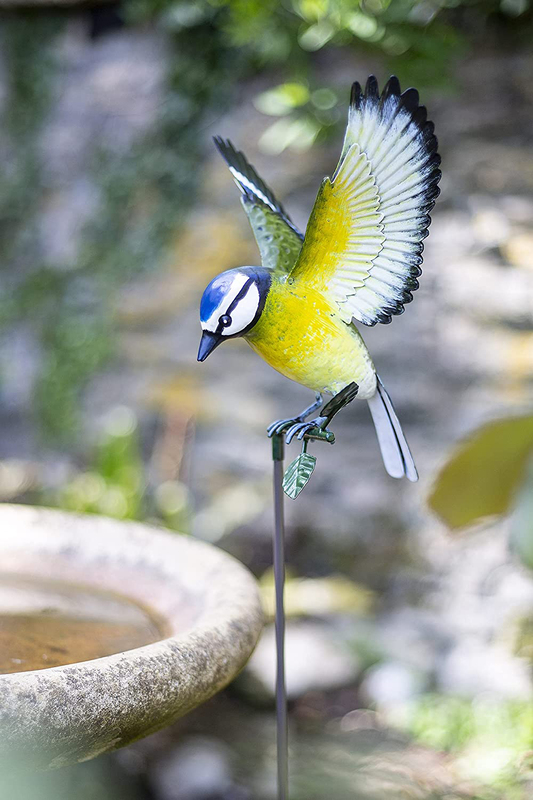 La Hacienda Metal Inquisitive Blue Tit, Multicolour