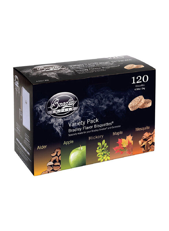 

Bradley Smoker Five Flavour Varieties Bisquettes, 120 Pieces, Assorted Color