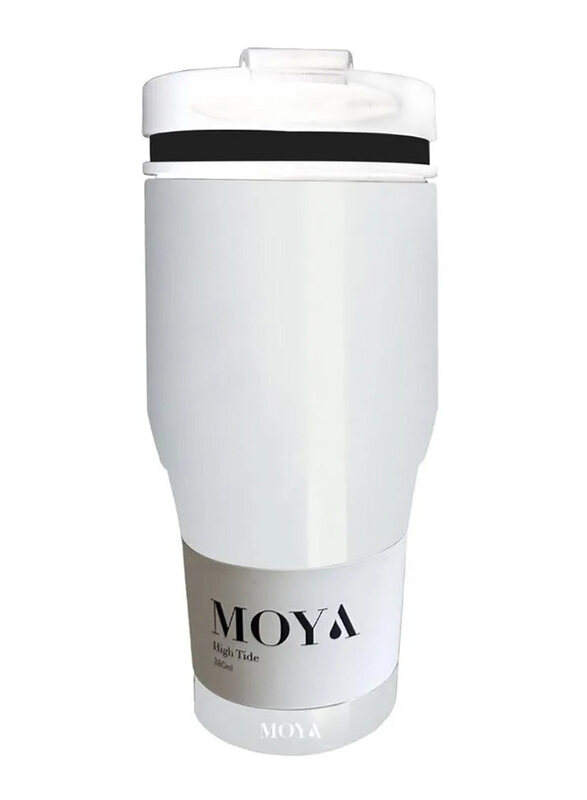 

Moya 380ml High Tide Travel Coffee Mug, Black/White