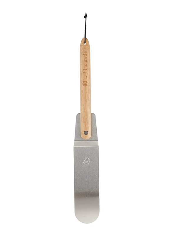 La Hacienda Steel Spatula, Silver/Brown