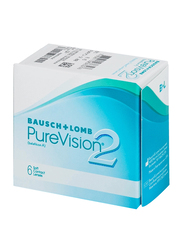 Bausch & Lomb PureVision 2 Monthly Pack of 6 Disposable Contact Lenses, Clear, -6.00