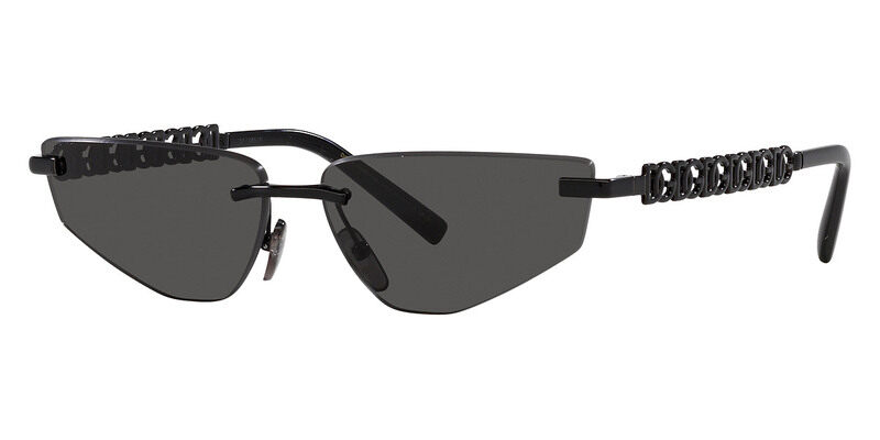 

Dolce & Gabbana Black Rectangle Sunglasses-DG 2301 01/87 58