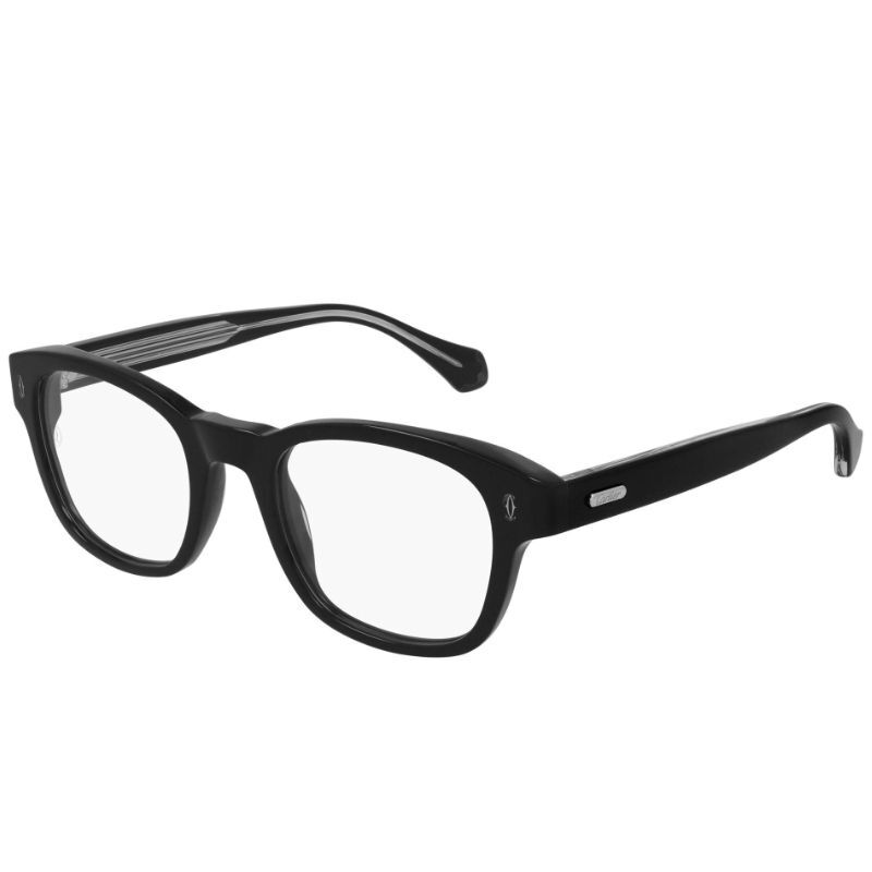 Cartier Black Full Rim Eyewear-CT0292O 001 50 Blue Light Filtering Eyeglasses