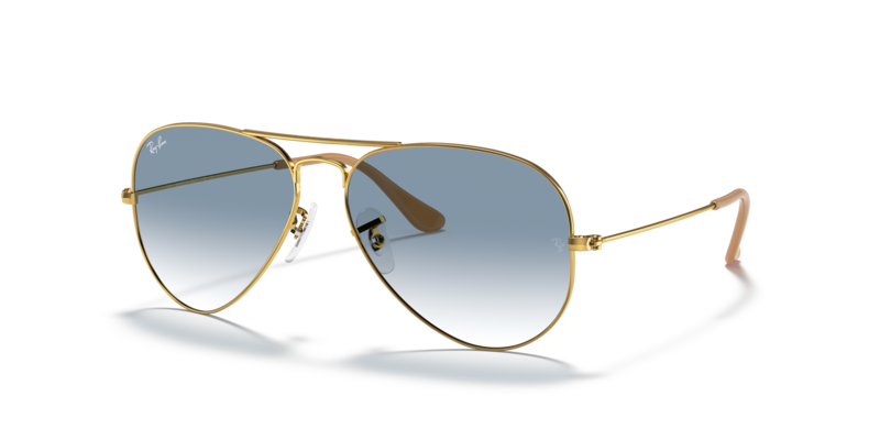 Ray-Ban Gradient Aviator Sunglasses- RB3025 AVIATOR LARGE METAL 001/3F 58-14 135 2N