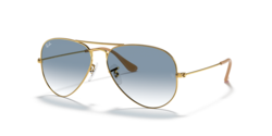 Ray-Ban Gradient Aviator Sunglasses- RB3025 AVIATOR LARGE METAL 001/3F 58-14 135 2N