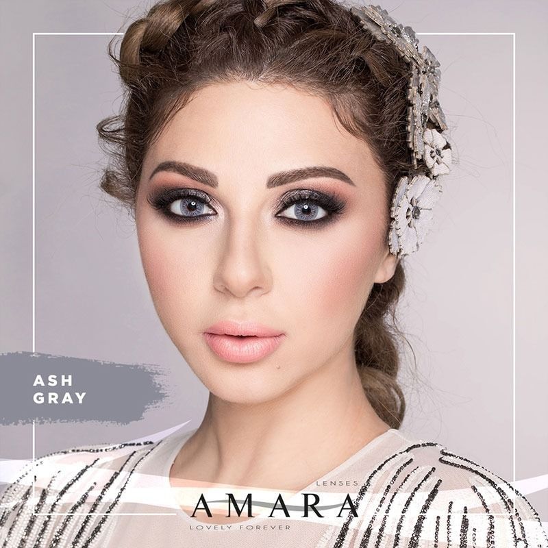 Amara Ash Grey Monthly Disposable Contact Lenses