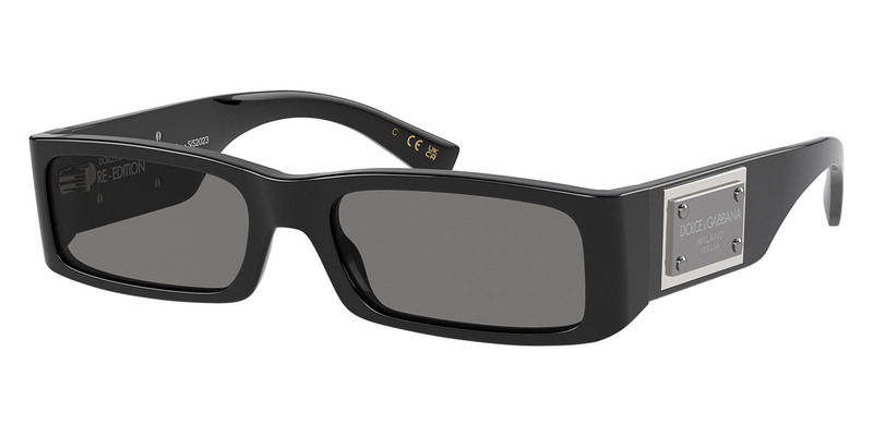 Dolce & Gabbana Black Rectangle Sunglasses-DG 4444 501/87 55