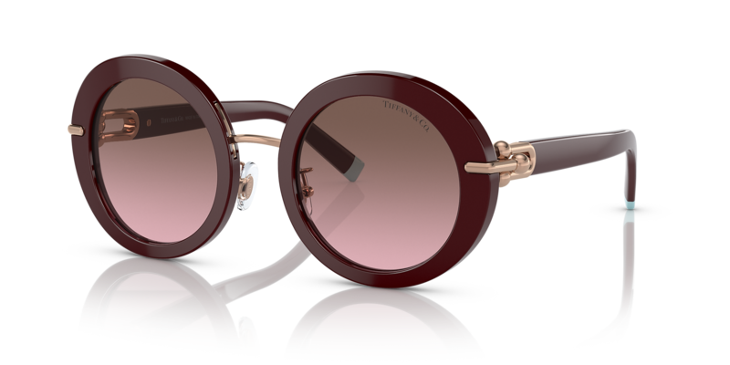 

Tiffany Round Burgundy Sunglasses TF4201 8354/9T 50