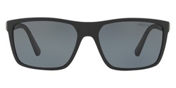 POLO Rectangle Matte Black Sunglasses-PH4133 528481 59