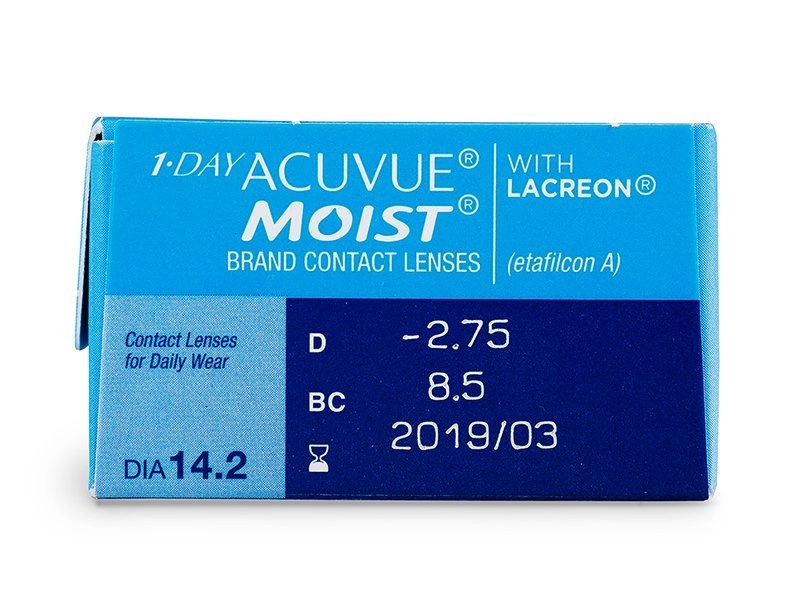 1 Day Acuvue Moist 30 lenses -3.25