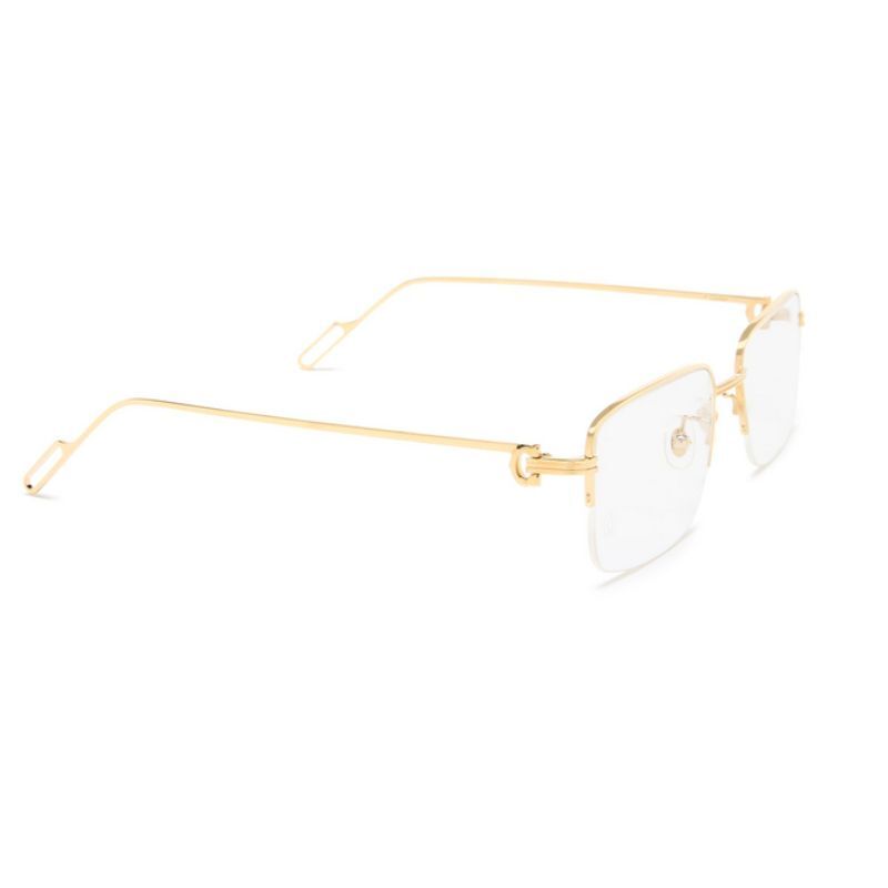 Cartier Gold Semi Rim Eyewear-CT0218OA 001 54 Blue Light Filtering Eyeglasses